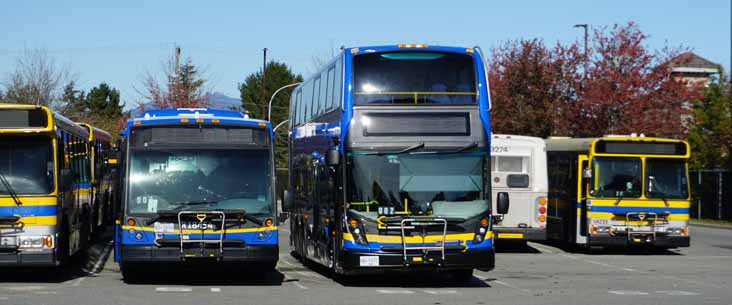 Coast Mountain Bus Alexander Dennis Enviro500MMC 19402, NovaBus LFS 18454 and Orions 9274 & 9233